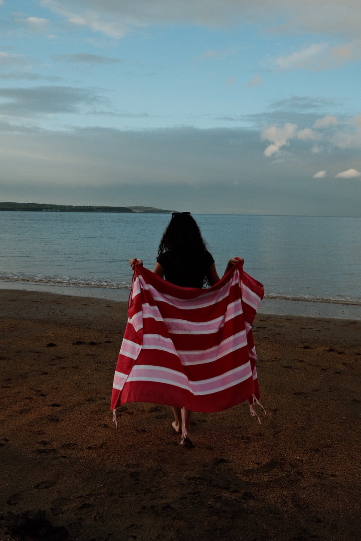 Pink Stripe Beach Bunk